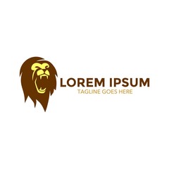 lion logo. vector illustration. unique
