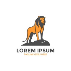 lion logo. vector illustration. unique