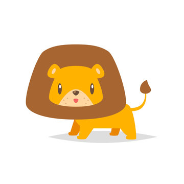 Cute lion vector illustration
