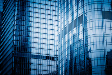 detail shot of modern business buildings in city