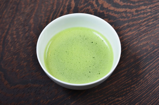 Cup of Japanese common green tea 