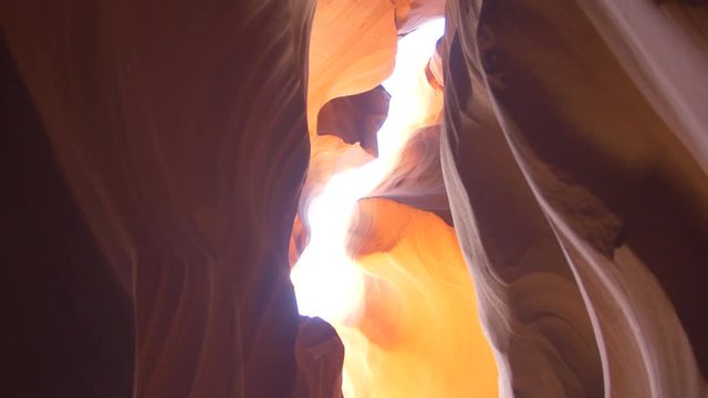 Orange rocks seen at Antelope Canyon