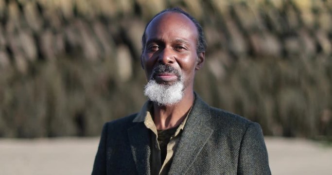 Portrait Of Senior African American Outdoors