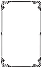 Obraz premium Decorative frame and borders , Black and white, Vector illustration