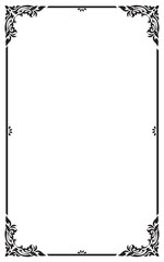 Decorative frame and borders , Black and white, Vector illustration