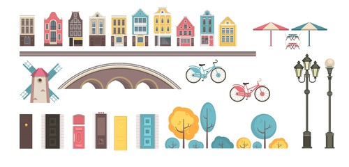 Obraz premium collection of building elements