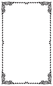 Decorative frame and borders , Black and white, Vector illustration
