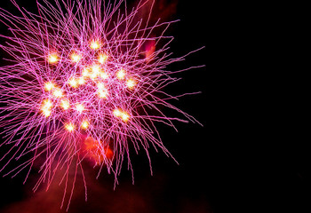 colorful fireworks over night sky