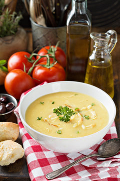 Creamy Lemon Chicken Soup