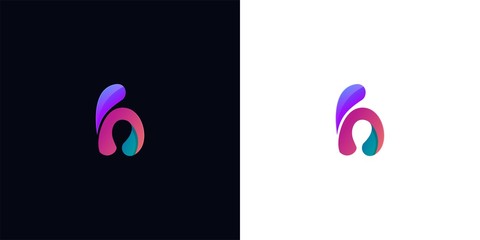 letter F logo template. abstract colorful logo template illustration