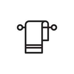 towel outlined vector icon. Modern simple isolated sign. Pixel perfect vector  illustration for logo, website, mobile app and other designs