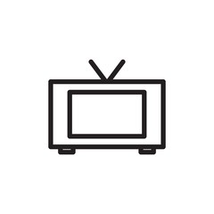 tv, television outlined vector icon. Modern simple isolated sign. Pixel perfect vector  illustration for logo, website, mobile app and other designs