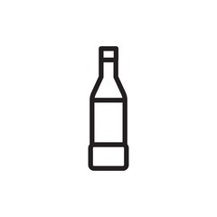 beverage bottle outlined vector icon. Modern simple isolated sign. Pixel perfect vector  illustration for logo, website, mobile app and other designs