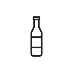 beverage bottle outlined vector icon. Modern simple isolated sign. Pixel perfect vector  illustration for logo, website, mobile app and other designs
