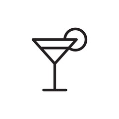 summer cocktail outlined vector icon. Modern simple isolated sign. Pixel perfect vector  illustration for logo, website, mobile app and other designs