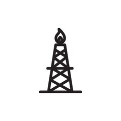gas rig, gas production outlined vector icon. Modern simple isolated sign. Pixel perfect vector  illustration for logo, website, mobile app and other designs
