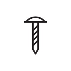 screw, building tool outlined vector icon. Modern simple isolated sign. Pixel perfect vector  illustration for logo, website, mobile app and other designs