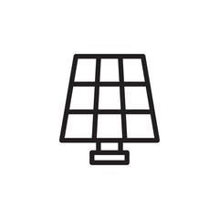 solar energy panel, renewable energy outlined vector icon. Modern simple isolated sign. Pixel perfect vector  illustration for logo, website, mobile app and other designs