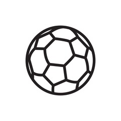 soccer ball, football ball outlined vector icon. Modern simple isolated sign. Pixel perfect vector  illustration for logo, website, mobile app and other designs
