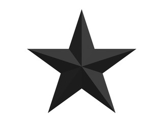 faceted star with 10 sides isolated on a white background 3d rendering