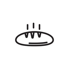 hot bread outlined vector icon. Modern simple isolated sign. Pixel perfect vector  illustration for logo, website, mobile app and other designs