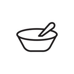 breakfast, porridge outlined vector icon. Modern simple isolated sign. Pixel perfect vector  illustration for logo, website, mobile app and other designs