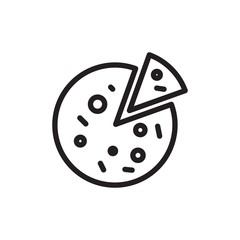 pizza outlined vector icon. Modern simple isolated sign. Pixel perfect vector  illustration for logo, website, mobile app and other designs