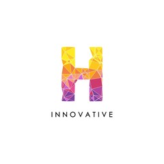 Abstract letter H logo design template