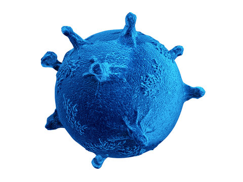 Virus Or Bacteria Molecule Microbe Isolated On A White Background 3d Rendering