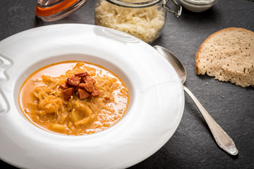 sauerkraut soup with cabbage