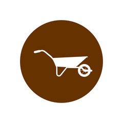 Wheelbarrow icon. Vector Illustration