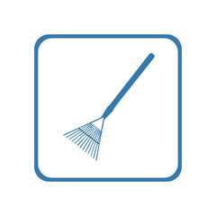 Rake leaves. Vector Illustration