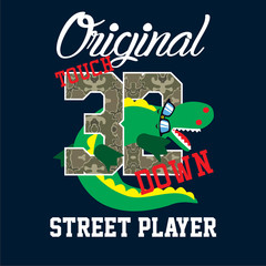 dino cool cartoon vector