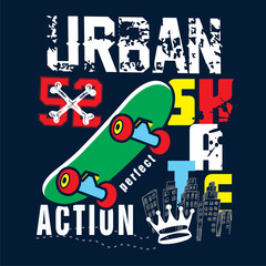 urban skater for thirt vector - 197299182
