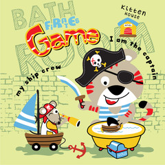 pirate game cartoon vector art