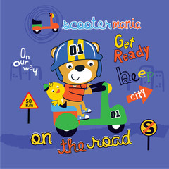 scooter cartoon vector