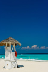 Cancun Beach and guards
