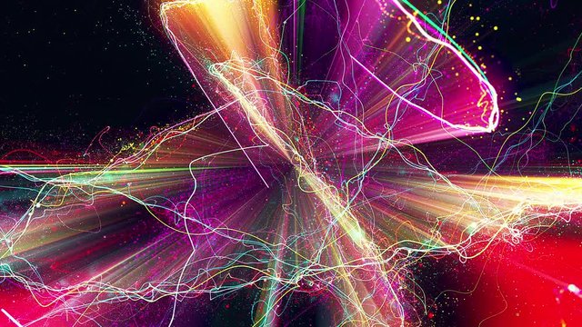 Frenetic Particle Light Streak Galaxy Loop