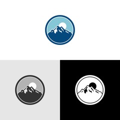 Mountain Hand Drawn Logo Template. Flat design logo template. Vector Illutrator eps.10