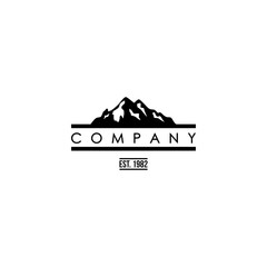 Mountain Hand Drawn Logo Template. Flat design logo template. Vector Illutrator eps.10