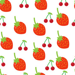 Colorful fruits seamless pattern