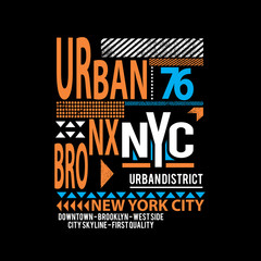typography urban city t shirt vector art - 197301356