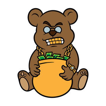 Cartoon Rapper Bear