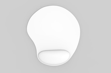 Blank gel mouse pad with computer mouse for branding or design presentation. 3d render illustration. © godesignz