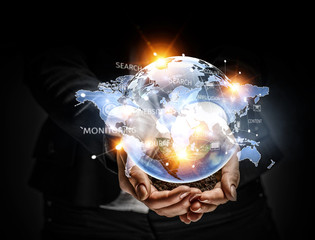 Global communication and networking. Mixed media