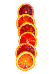 blood orange isolated on white