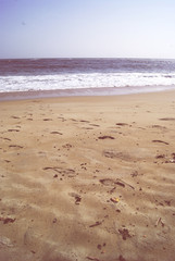 Footprints in the beach