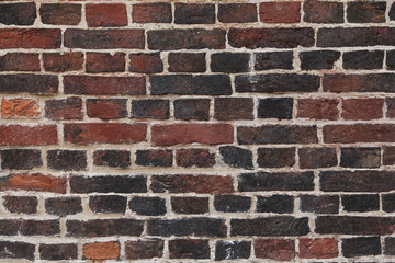 brick masonry of fired bricks dark