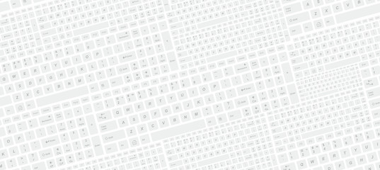 Obraz premium Seamless pattern with computer keyboard keys