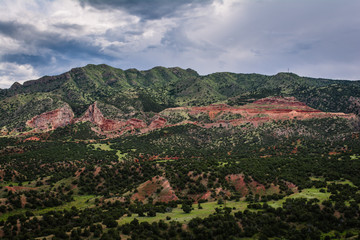 Fototapeta na wymiar Rock Spines Land Landscape Colorado Manitou Springs